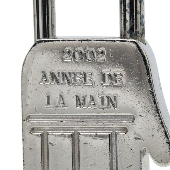Hermes Annee DE LA MAIN 2002 Hand Motif Cadenas Charm Silver Metal Ladies Hermes - Picture 3 of 3